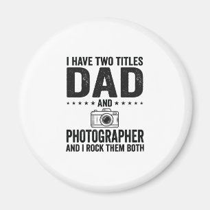 Vintage-Schrift-Daddy-Fotograf-Shirt Design_1 Magnet