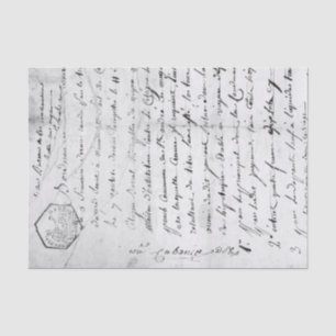 Vintage Schrift Handschrift Seidenpapier