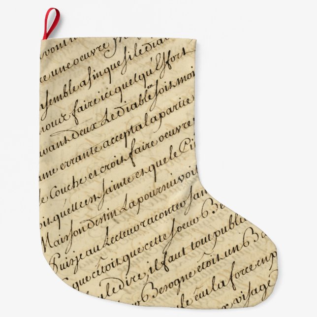 Vintage Schriftzeichen Großer Weihnachtsstrumpf (Vorderseite)