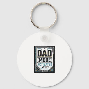 Vintage-Schriftzug-Shirt-Design 'Dad Mode aktivier Schlüsselanhänger