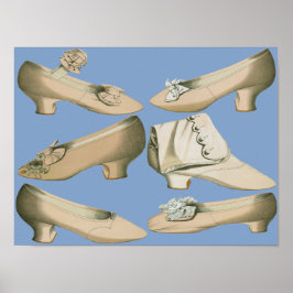 Vintage Schuhe des 19. Jahrhunderts Poster