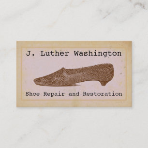 Vintage Schuhreparatur Berufliche Visitenkarten Visitenkarte