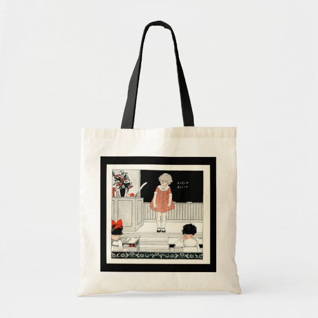 Vintage Schultasche für Studenten oder Lehrer Tragetasche (Vorne)