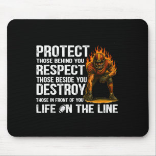 Vintage Schützen Respekt Zerstören Offensiver Line Mousepad