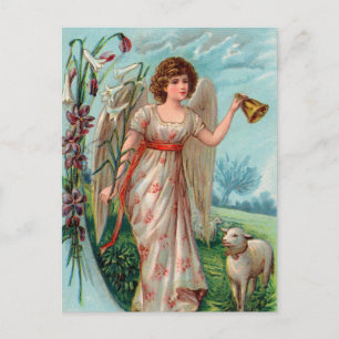 Vintage-Schutzengel-Postkarte Postkarte