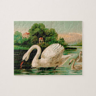 Vintage Schwan im See
