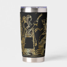 Vintage Schwarz Gold Persische Kunst