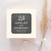 Vintage Schwarz-Halbpension-Monogramm