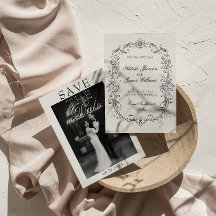 Vintage Schwarz-Weiß-Foto Alte Geld Hochzeit