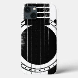 Vintage Schwarz-Weiß-Gitarre Case-Mate iPhone Hülle