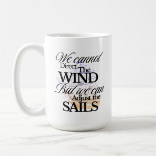 Vintage Schwarz-Weiß-Grafik inspirierend Kaffeetasse