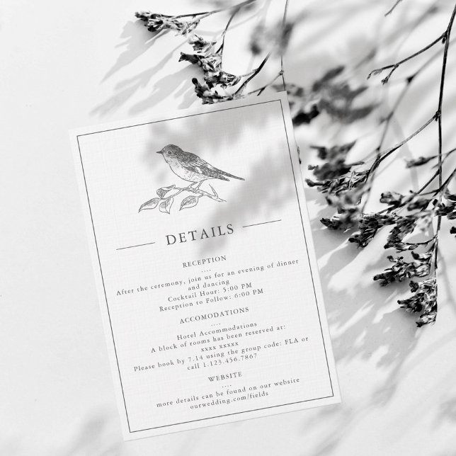 Vintage Schwarz-Weiß-Hochzeitskarte RSVP Karte (Von Creator hochgeladen)