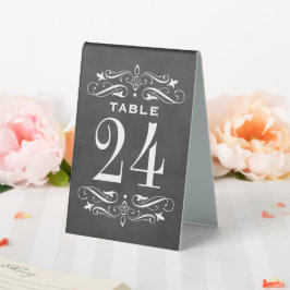 Vintage Schwarze Halbpension Blühend Hochzeit Tischaufsteller