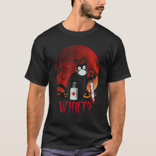 Vintage Schwarze Katze Huste Nicht Auf Mich Katze  T-Shirt