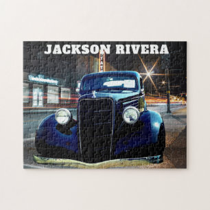 Vintage Schwarze Limousine Puzzle