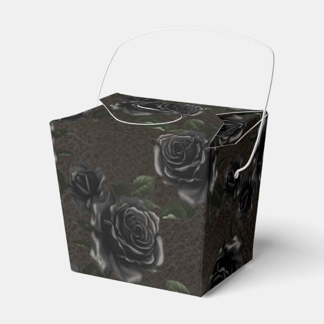 Vintage schwarze Rose Geschenkschachtel (Vorderseite)