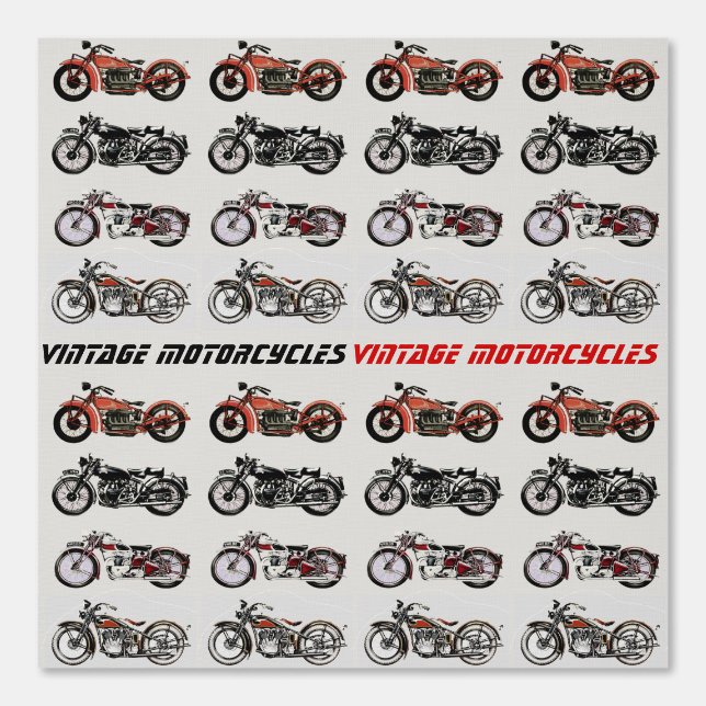 VINTAGE schwarze, rote, graue MOTORRÄDER Tapete (Vorderseite)