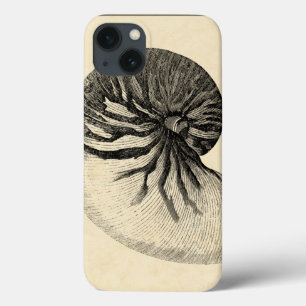 Vintage Schwarzweiss-Tritonshorn-Muschel Case-Mate iPhone Hülle