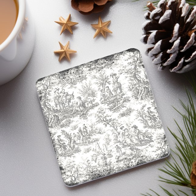 Vintage Schwarzweißtoilette Steinuntersetzer (Von Creator hochgeladen)