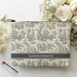 Vintage Schwarzweißtoilette Zubehörtasche