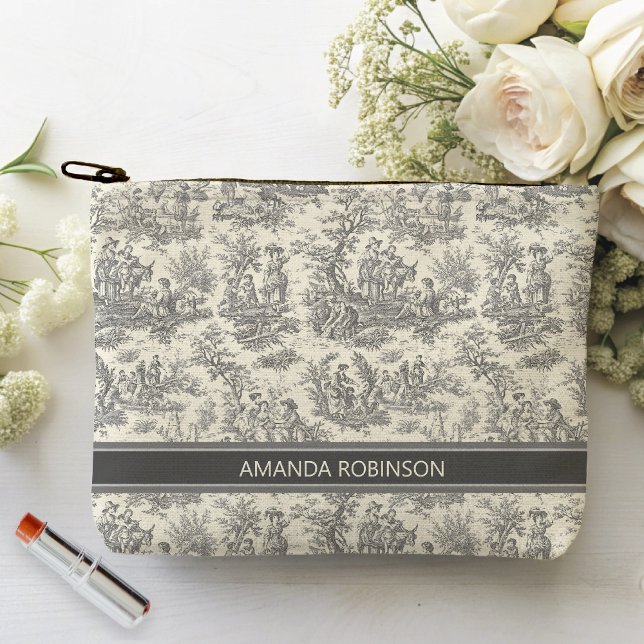 Vintage Schwarzweißtoilette Zubehörtasche (Von Creator hochgeladen)