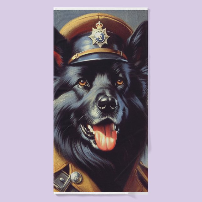 Vintage Schwarzwurtenmalerei Badehandtuch (Badehandtuch)