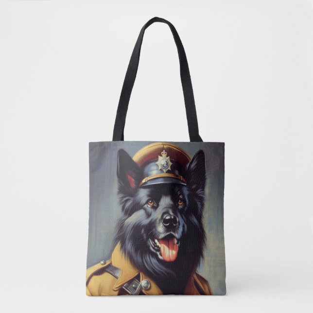 Vintage Schwarzwurtenmalerei Tasche (Vorderseite)