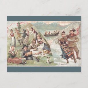 Vintage Schweden Postkarte