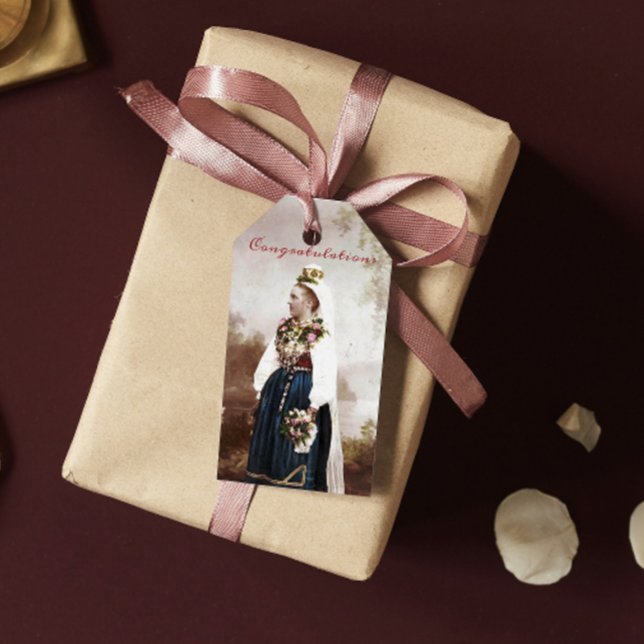 Vintage schwedische Hochzeit Geschenkanhänger (Von Creator hochgeladen)