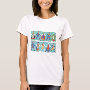 Vintage schwedische regionale Kostüme T-Shirt