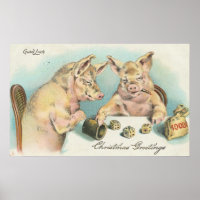 Vintage Schweine Würfel