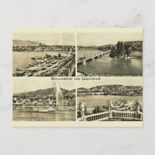 Vintage Schweiz Genf 1912 Postkarte