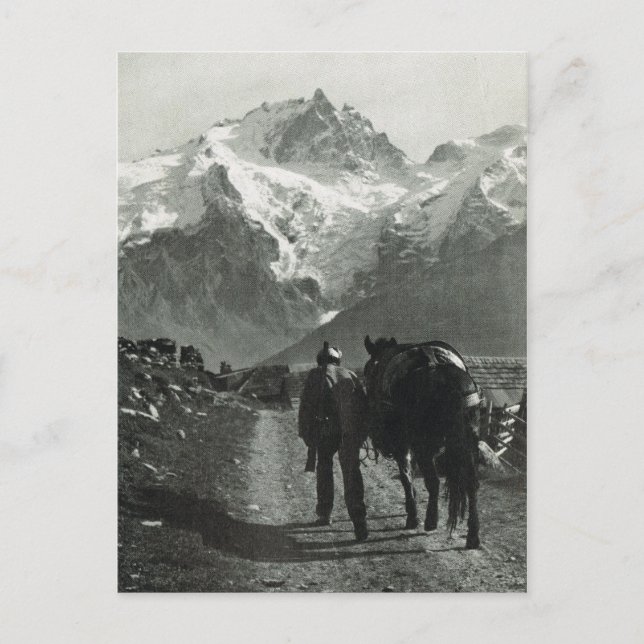 Vintage Schweiz Jungfrau Region Postkarte (Vorderseite)