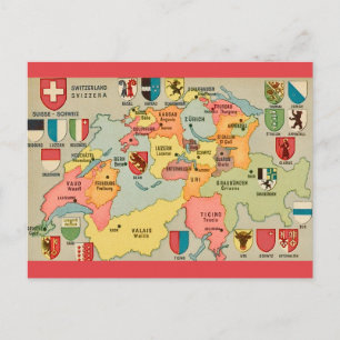 Vintage-Schweiz-Karten-Postkarte Postkarte