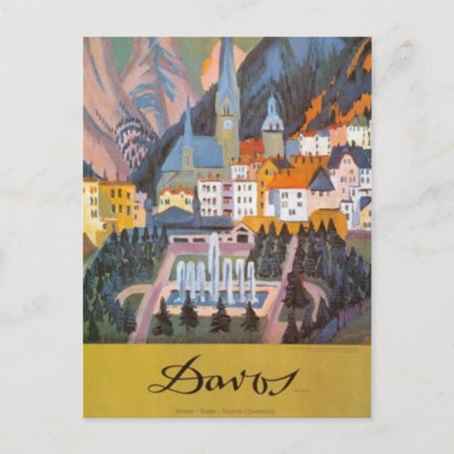 Vintage Schweiz - Postkarte (Vorderseite)