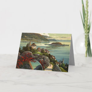 Vintage-Schweiz-Reiseillustrationskunst Karte