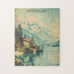 Vintage Schweiz Schweizer Alpen Bergblick