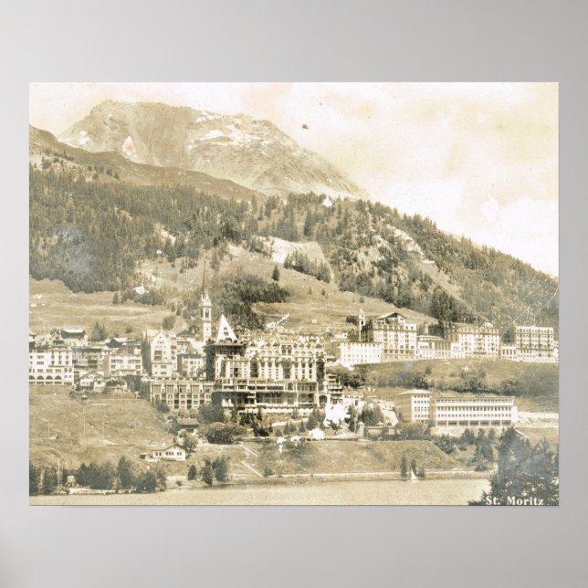 Vintage Schweiz, St. Moritz 1906 Poster (Vorne)