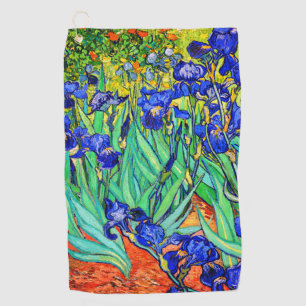 Vintage Schwertlilien von Vincent Van Gogh  Golfhandtuch