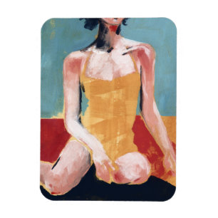 Vintage Schwimmanzug - Gelber Badeanzug Magnet