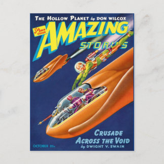 Vintage-Sci-Fi-Kunst Postkarte