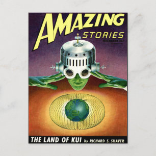 Vintage-Sci-Fi-Kunst Postkarte