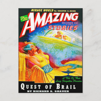 Vintage-Sci-Fi-Kunst Postkarte