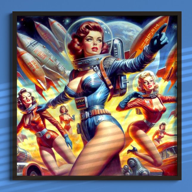 Vintage-Sci-Fi-Mädchen Poster (Von Creator hochgeladen)