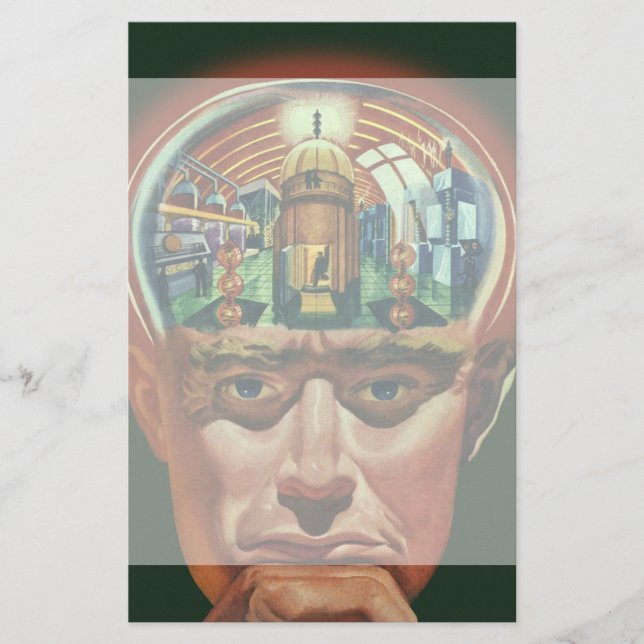 Vintage Science Fiction, Alien Brain im Labor (Vorderseite)