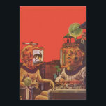 Vintage Science Fiction, Alien Steam Punk Helme<br><div class="desc">Vintage Illustration futuristische Science Fiction Steampunk Laborbild. Ein klassisches 50er Retro-Sci-Fi-Design mit zwei Personen,  die zukünftig mit Videohelmen kommunizieren. Einer der Helme hat einen Dinosaurier auf dem Bildschirm. Ein Wissenschaftler ist verantwortlich für die Maschinen und führt das Experiment.</div>