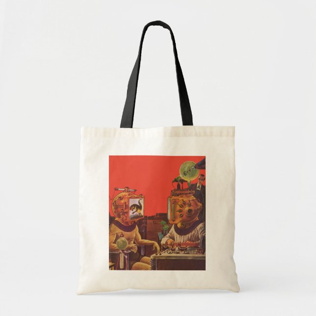 Vintage Science Fiction, Alien Steam Punk Helme Tragetasche (Vorne)
