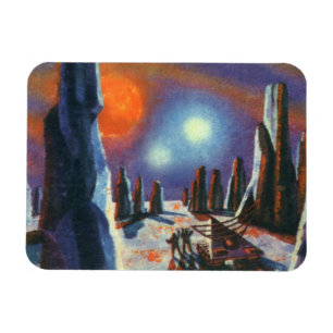 Vintage Science-Fiction-Alienplanet Magnet