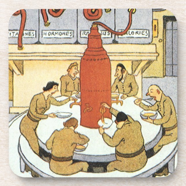 Vintage Science Fiction, Arbeitswissenschaftler es Getränkeuntersetzer (Vorderseite)