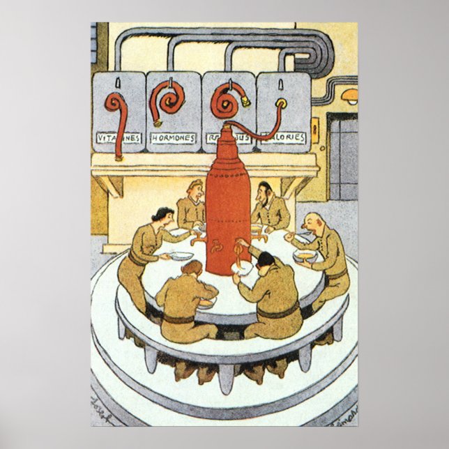 Vintage Science Fiction, Arbeitswissenschaftler es Poster (Vorne)